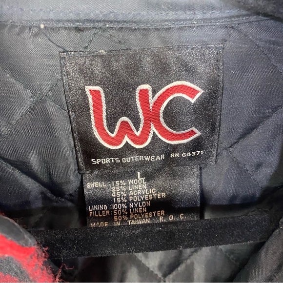 Vintage wool & linen buffalo plaid button down shacket jacket outdoor - Picture 4 of 4